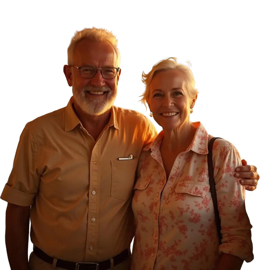 man and woman after selling their business with unbroker