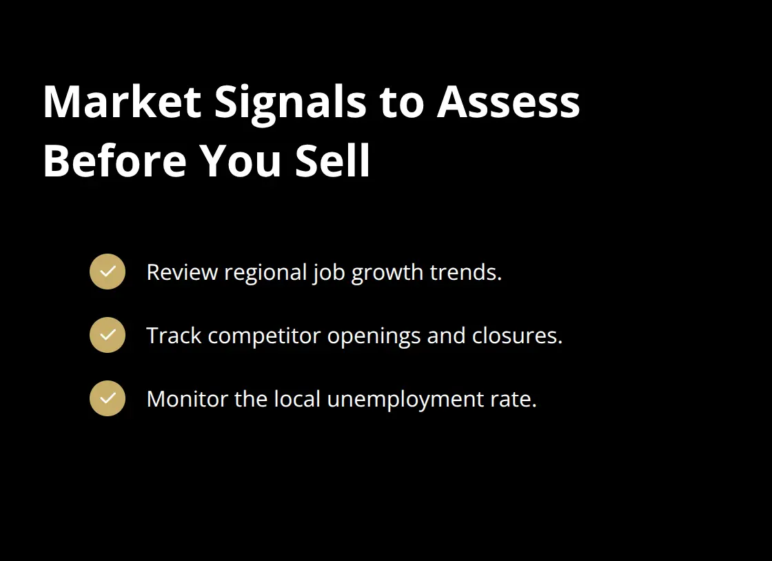 Checklist of local economic indicators buyers weigh in valuations