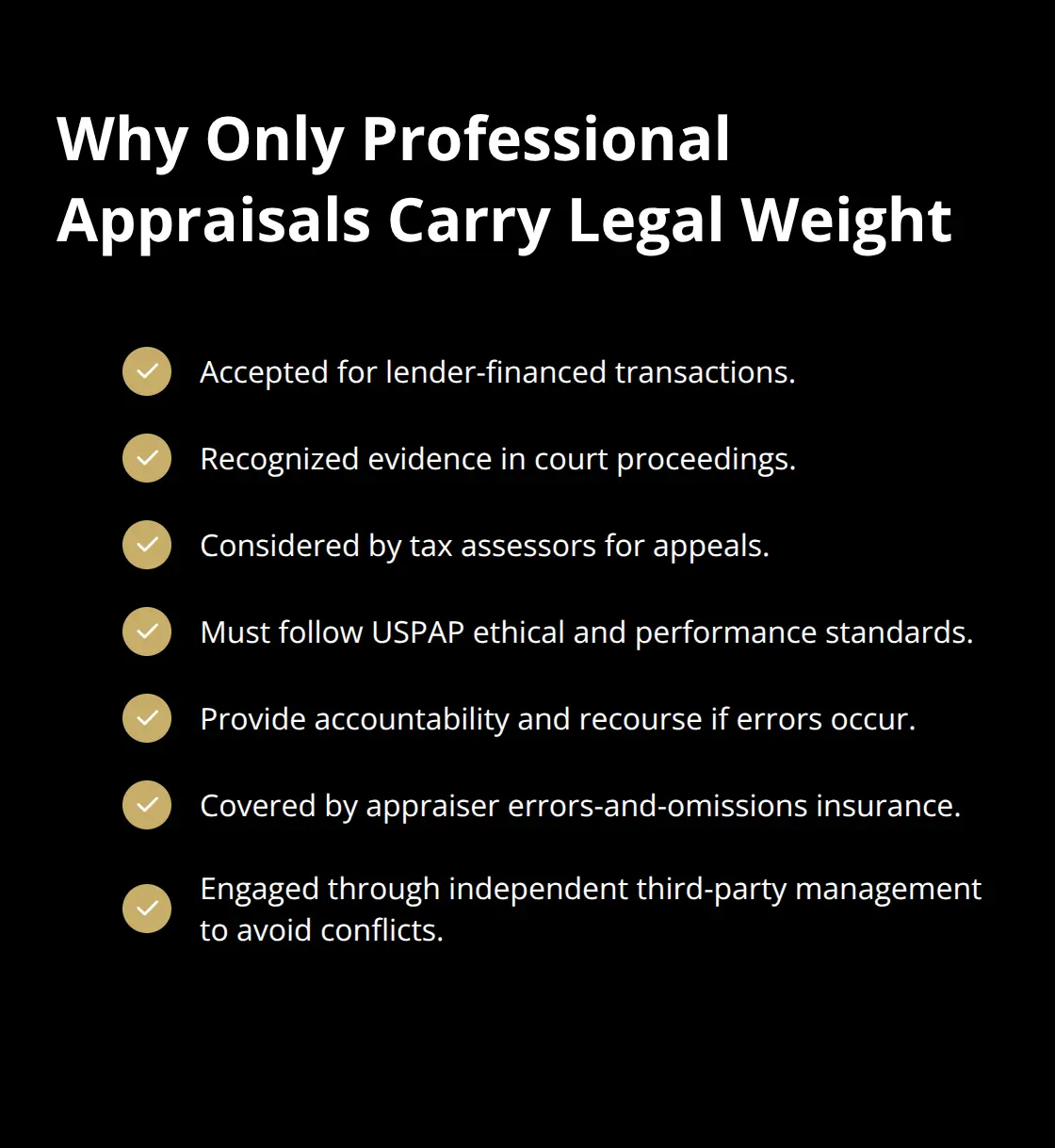 Legal and regulatory reasons professional appraisals are required over online estimates in the U.S. - business appraisal