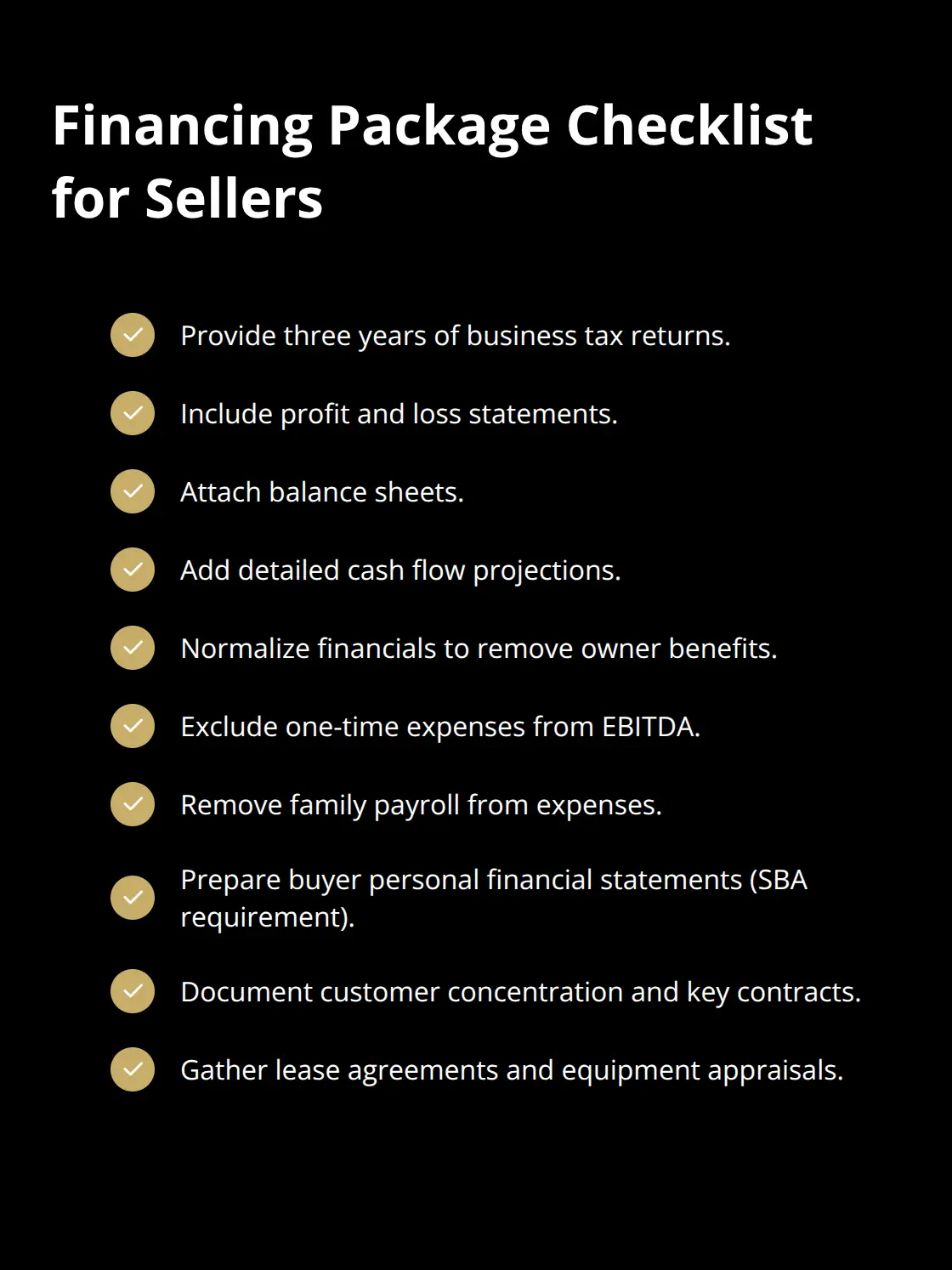 Documents and adjustments lenders expect in the U.S. - buyer financing