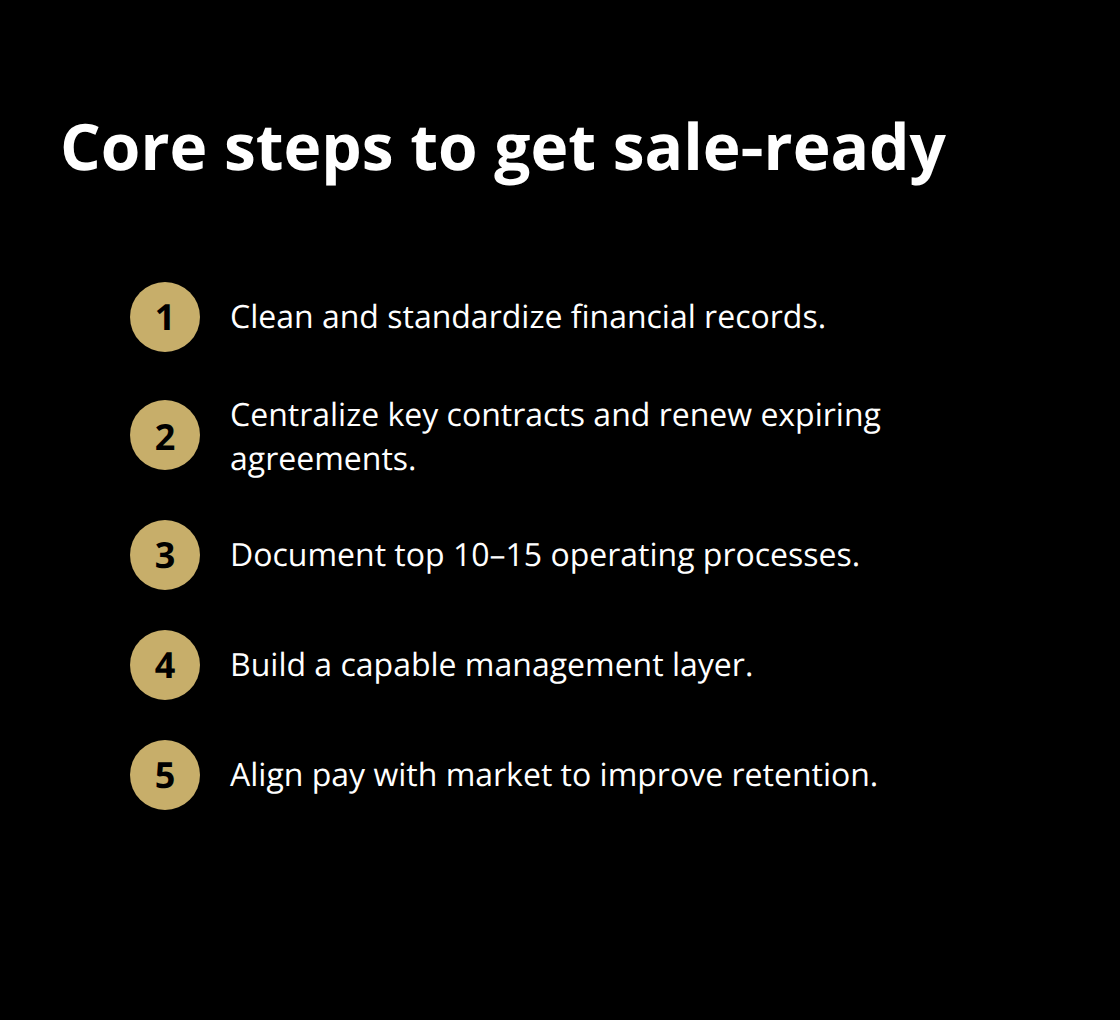 Checklist to prepare a U.S. business for sale - exit planning roadmap