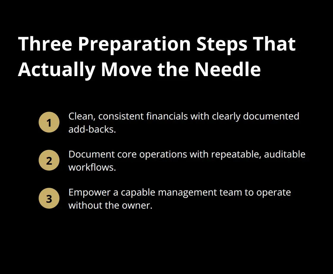 Three-step preparation checklist for boosting valuation before exit