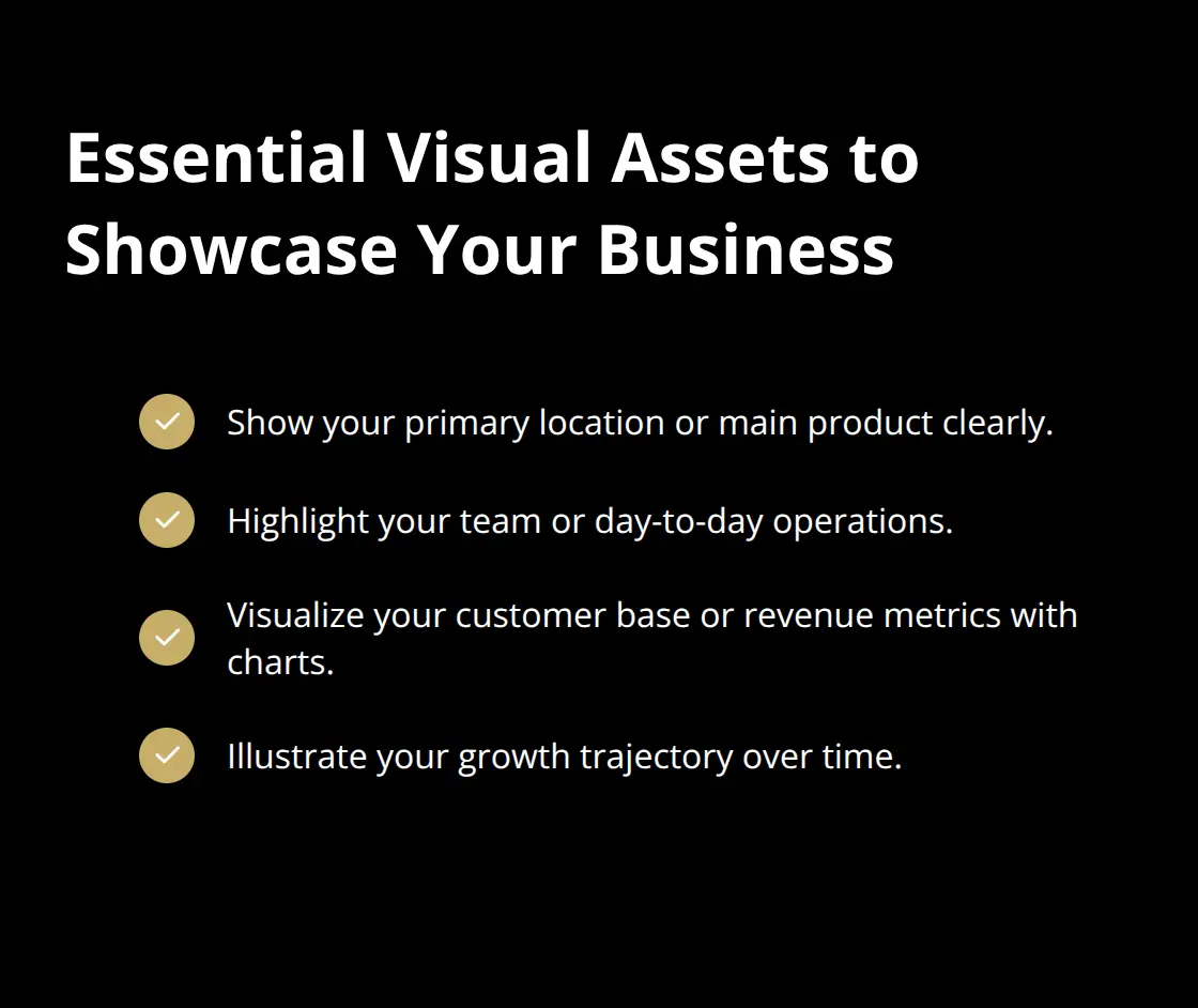 Checklist of must-have visuals for a credible business listing