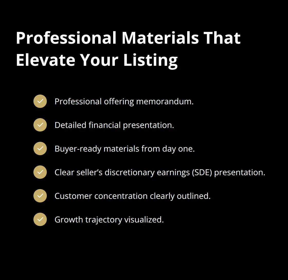 Core marketing assets that improve offer quality and valuation - platform benefits for sellers
