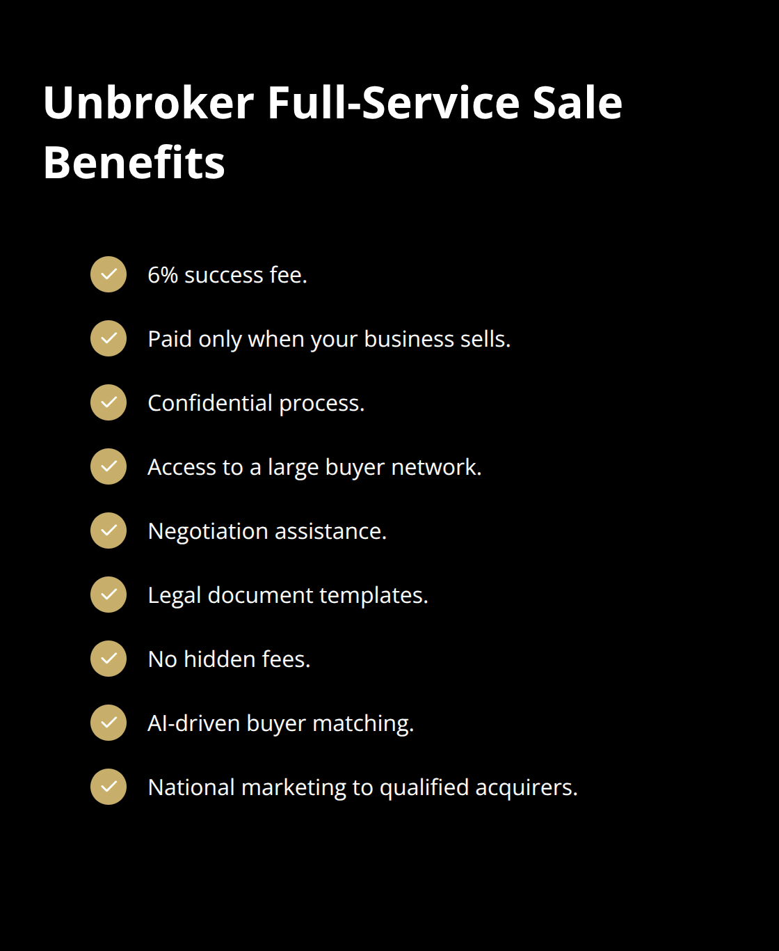 Key benefits of Unbrokerβs full-service consultancy sale offering - software consultancy sale tips