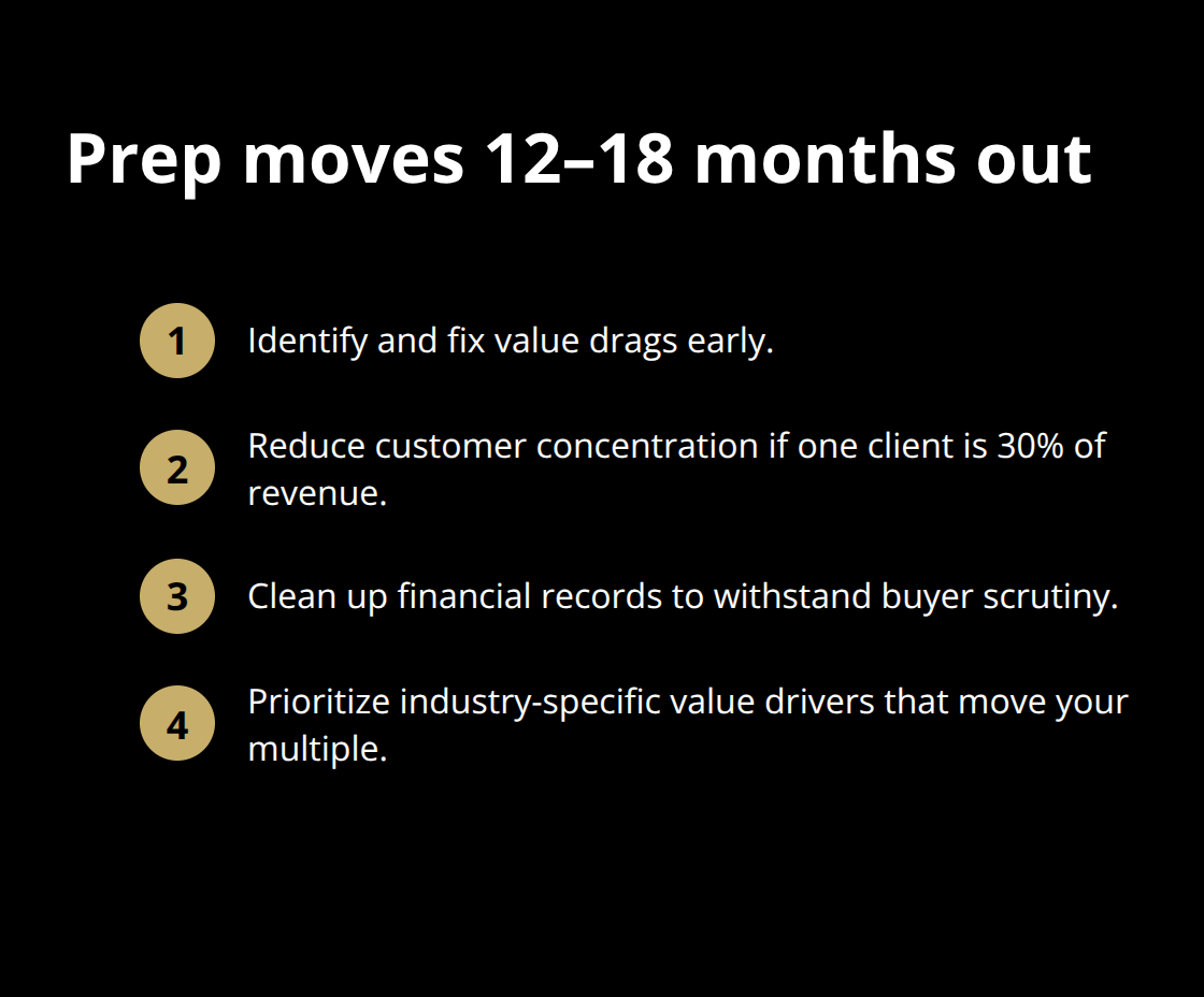 Key actions to raise valuation before selling - valuation timing guide